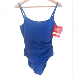 COLE of California One Piece Swimsuit Royal Blue Size 14